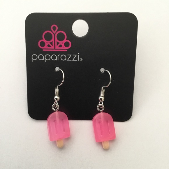 New Pink Ice Cream Bar Earrings - Picture 2 of 2